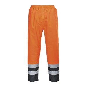 CALÇA ALTA VISIB. LARANJA/AZUL C/FITA REFLET S486 